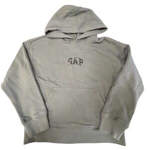 GAP Kids Hoodie Sweatshirt Pullover‎ Green Spell Out Logo Youth